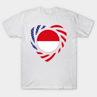 Indonesian Multinational Patriot Flag Series (Heart) T-Shirt